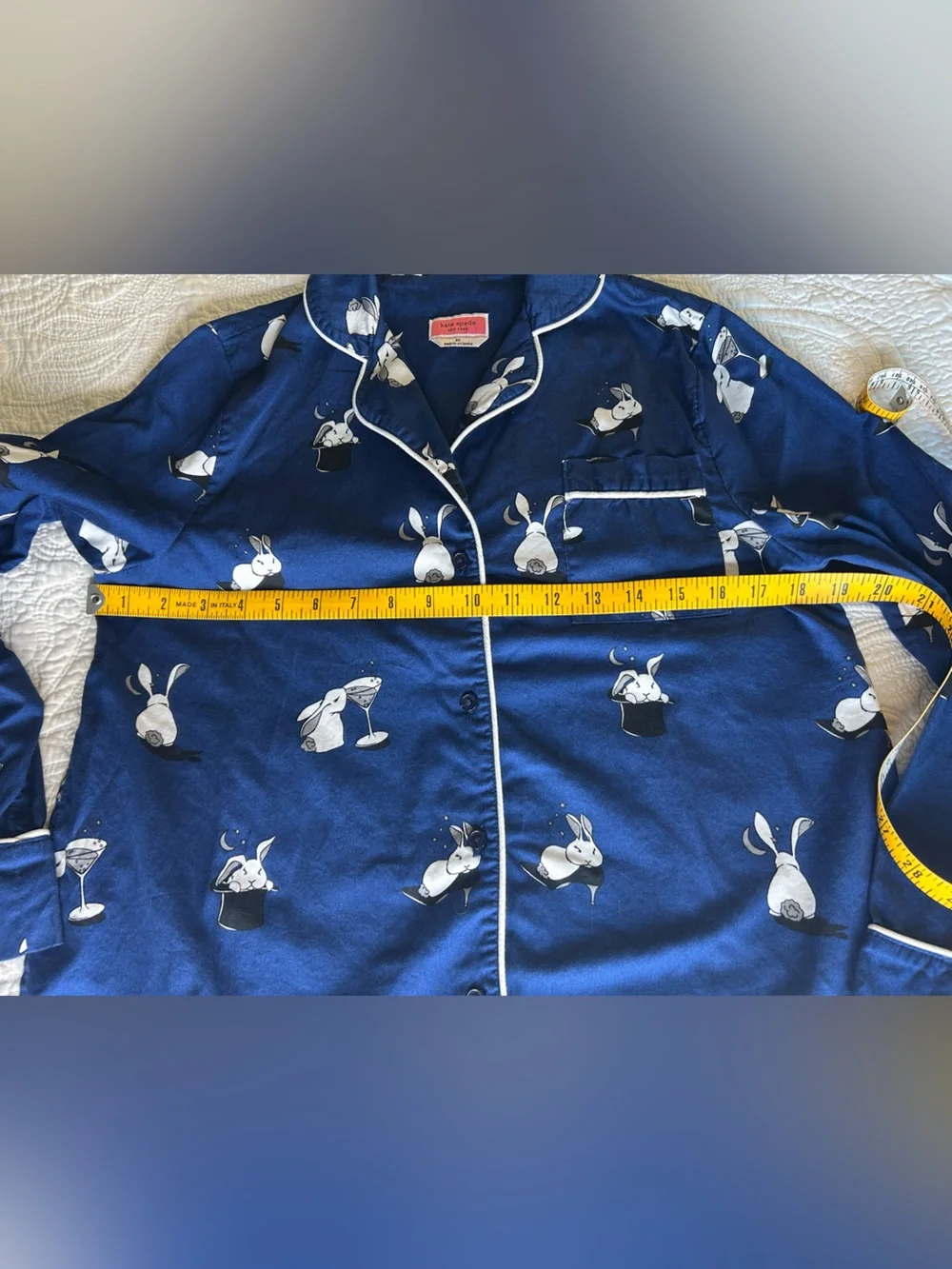 ♠️💙kate spade blue and white bunny print pajama set💙♠️